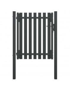 Cancello per Recinzione in Acciaio 1x1,5 m Antracite 2
