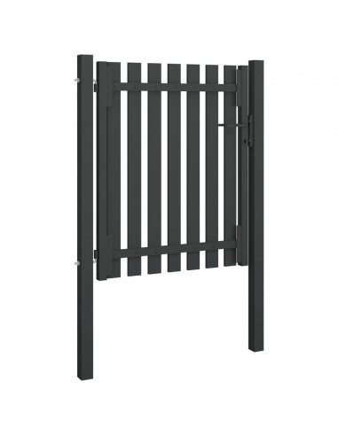 Cancello per Recinzione in Acciaio 1x1,5 m Antracite