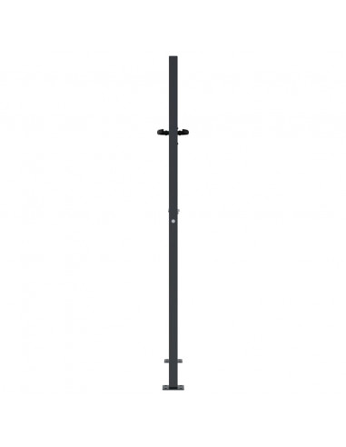 Cancello da giardino antracite 100x125 cm acciaio design bambù