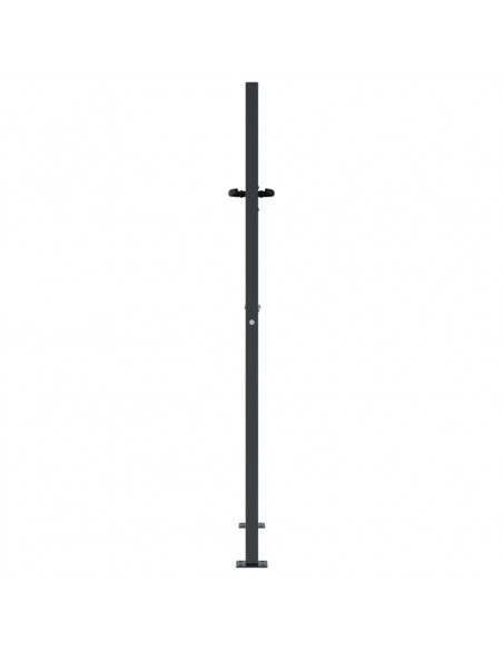 Cancello da giardino antracite 100x125 cm acciaio design bambù