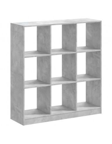 Libreria Grigio Cemento 102x32x108 cm in Legno Multistrato