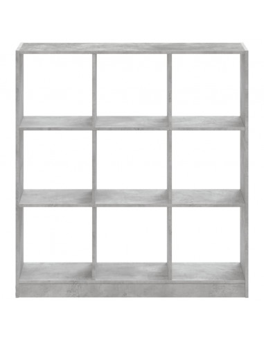 Libreria Grigio Cemento 102x32x108 cm in Legno Multistrato