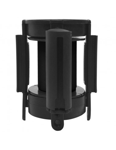 Barriera a Nastro Retrattile 200 cm Nero
