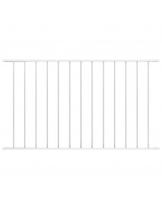 Pannello di Recinzione in Acciaio Verniciato 1,7x0,75 m Bianco 2
