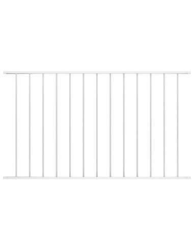 Pannello di Recinzione in Acciaio Verniciato 1,7x0,75 m Bianco