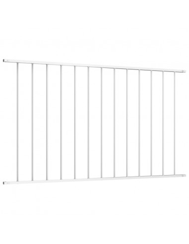 Pannello di Recinzione in Acciaio Verniciato 1,7x0,75 m Bianco