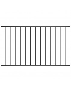 Pannello di Recinzione in Acciaio Verniciato 1,7x1 m Nero 2