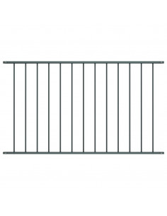 Pannello di Recinzione Acciaio Verniciato 1,7x1,25 m Antracite 2