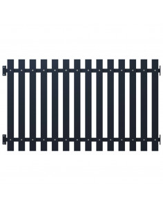 Pannello di Recinzione Antracite 170,5x100cm Acciaio Verniciato 2