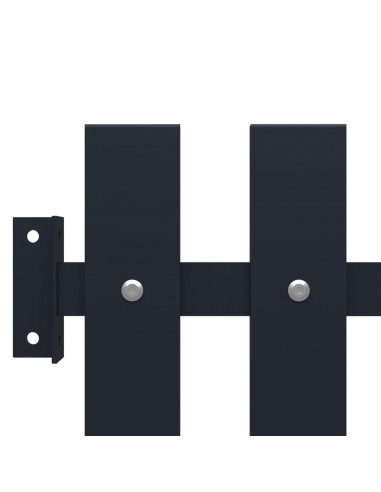 Pannello di Recinzione Antracite 170,5x100cm Acciaio Verniciato