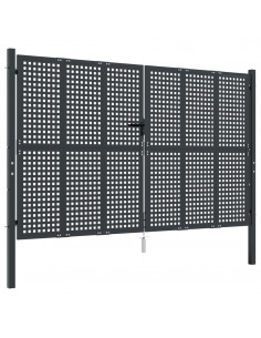 Cancello Giardino Antracite 300x225 cm in Acciaio 2