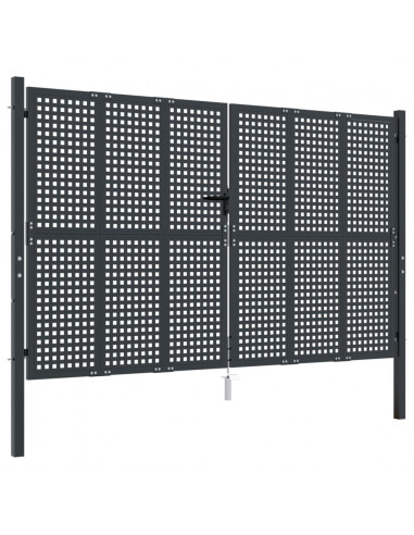 Cancello Giardino Antracite 300x225 cm in Acciaio