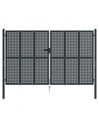 Cancello Giardino Antracite 300x225 cm in Acciaio