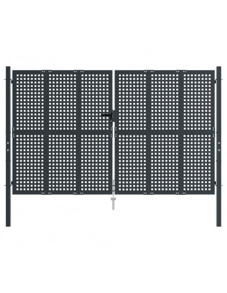 Cancello Giardino Antracite 300x225 cm in Acciaio