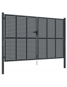 Cancello Giardino Antracite 300x250 cm in Acciaio 2