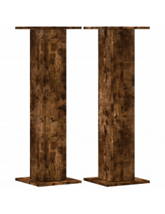Supporti Altoparlanti 2 pz Rovere 30x30x95 cm Legno Multistrato 2
