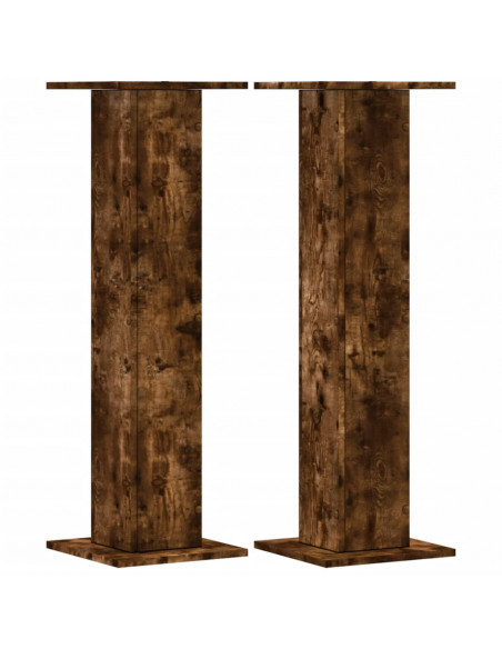 Supporti Altoparlanti 2 pz Rovere 30x30x95 cm Legno Multistrato