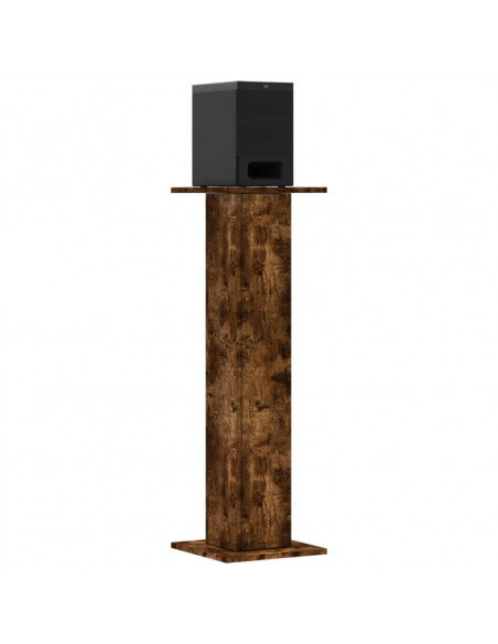 Supporti Altoparlanti 2 pz Rovere 30x30x95 cm Legno Multistrato