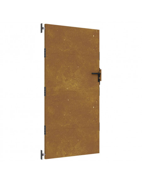 Cancello da Giardino 85x200 cm in Acciaio Corten