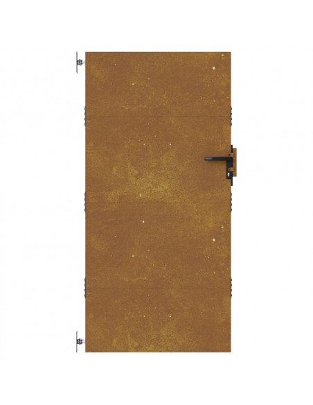 Cancello da Giardino 85x200 cm in Acciaio Corten