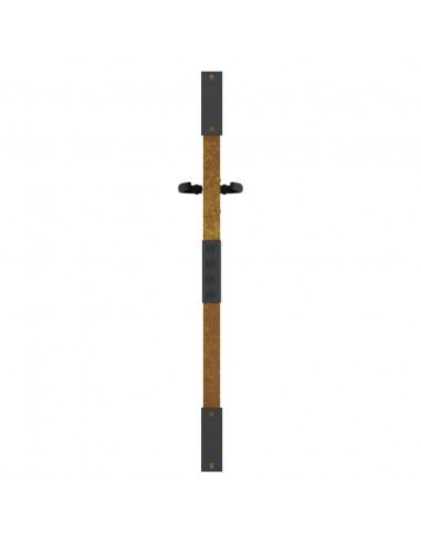 Cancello da Giardino 85x100 cm in Acciaio Corten Design Bambù