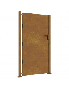 Cancello da Giardino 105x205 cm in Acciaio Corten 2