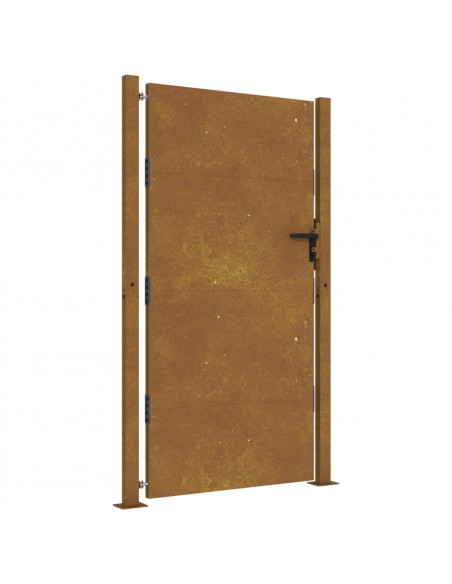Cancello da Giardino 105x205 cm in Acciaio Corten