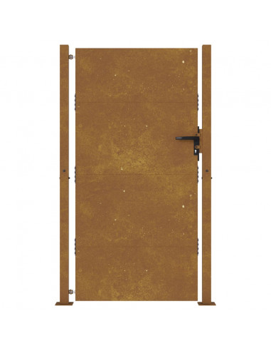 Cancello da Giardino 105x205 cm in Acciaio Corten