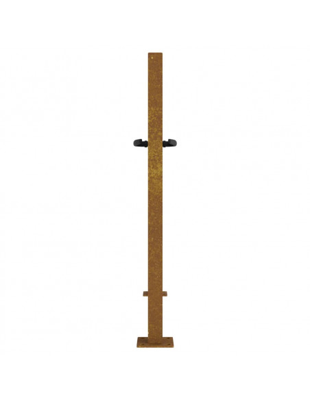 Cancello da Giardino 105x80 cm in Acciaio Corten Design Erba