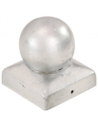 Tappi per Pali 6 pz Estremità a Globo Metallo Zincato 71x71 mm