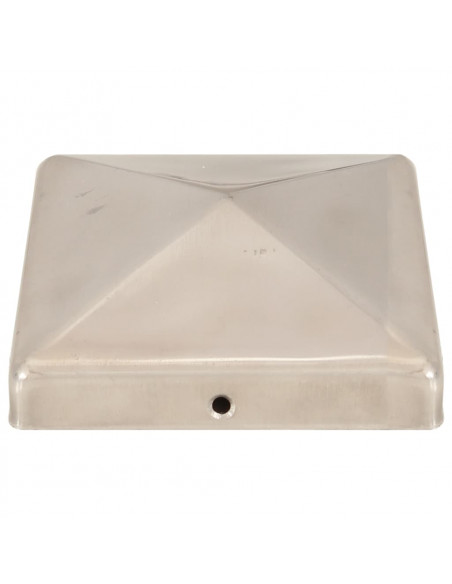 Tappi per Pali a Piramide 6 pz in Acciaio Inox 101x101 mm