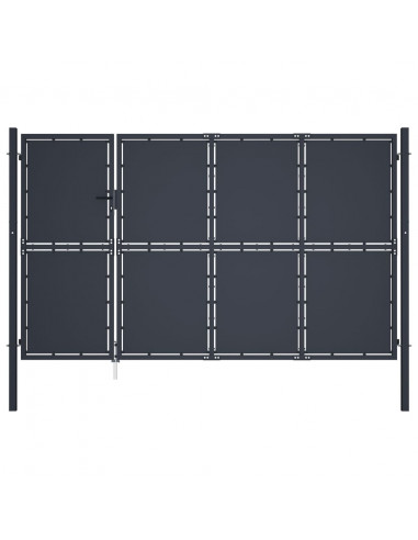 Cancello per Giardino in Acciaio 350x200 cm Antracite