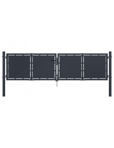 Cancello per Giardino in Acciaio 300x75 cm Antracite