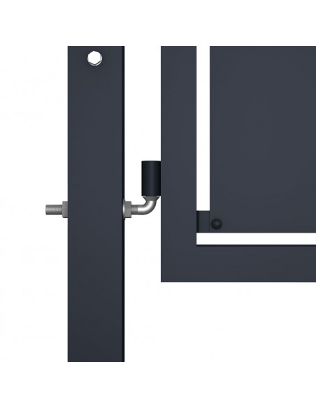 Cancello per Giardino in Acciaio 350x75 cm Antracite