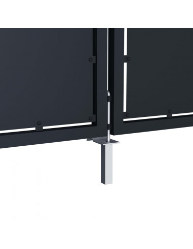 Cancello per Giardino in Acciaio 350x75 cm Antracite