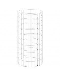 Palo Gabbione Circolare in Acciaio Zincato Ø50x100 cm 2