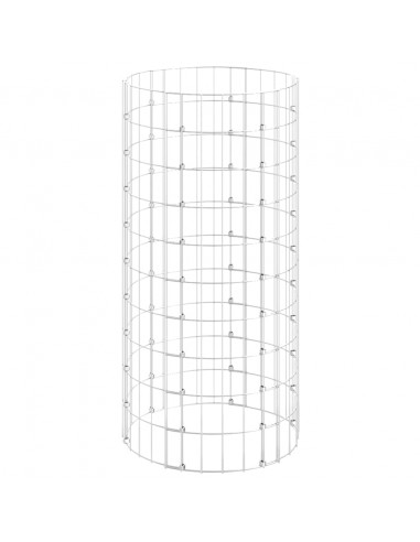 Palo Gabbione Circolare in Acciaio Zincato Ø50x100 cm