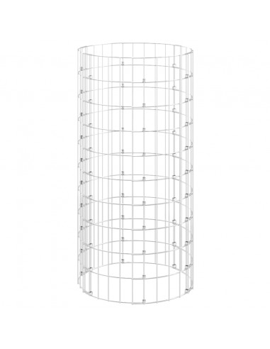 Palo Gabbione Circolare in Acciaio Zincato Ø50x100 cm