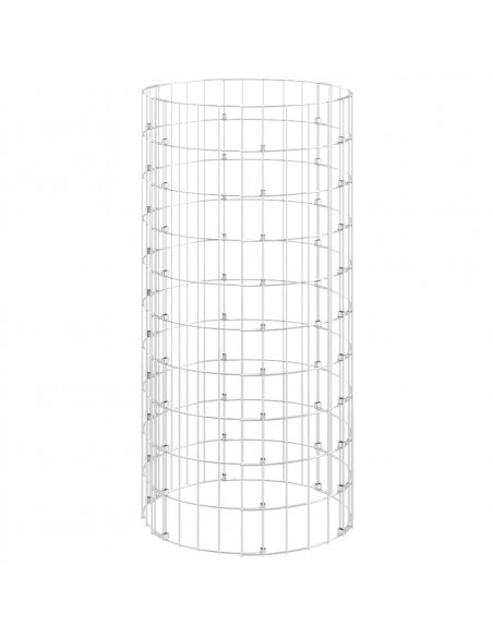 Palo Gabbione Circolare in Acciaio Zincato Ø50x100 cm