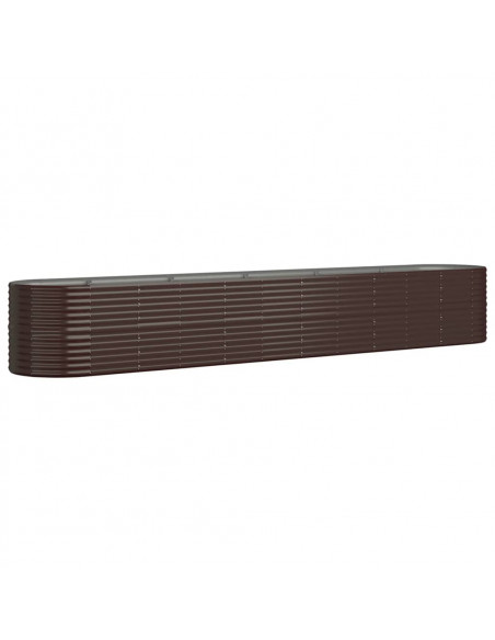 Letto Giardino Acciaio Verniciato a Polvere 440x80x68cm Marrone