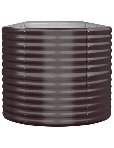 Letto Giardino Acciaio Verniciato a Polvere 440x80x68cm Marrone