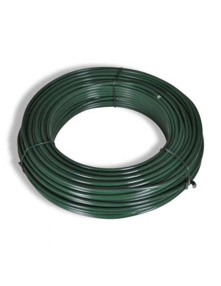 Recinzione a Rete con Pali e Spuntoni in Acciaio 1,0x25 m