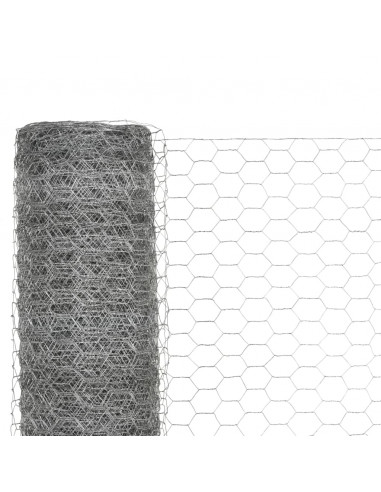 Recinzione in Rete per Pollaio Acciaio Zincato 25x1,5m Argento