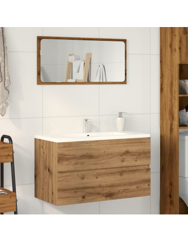 Mobile Pensile Bagno Rovere Artigianale 80x38,5x45cm Truciolato
