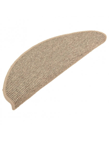 Tappetini Autoadesivi per Scale 15 pz Beige Scuro 65x21x4 cm