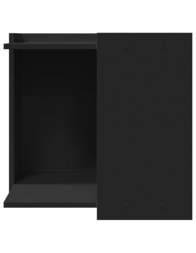 Recinto per Lettiera per Gatti Nero 53x53x51 cm in Truciolato