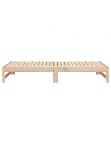 Dormeuse Estraibile 2x(90x200) cm Legno Massello di Pino