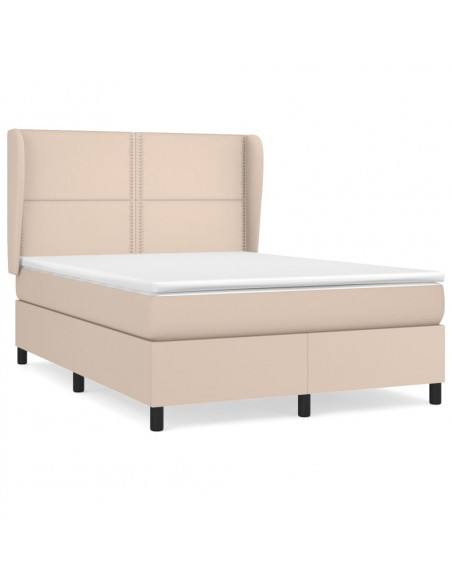 Giroletto a Molle con Materasso Cappuccino 140x200cm Similpelle