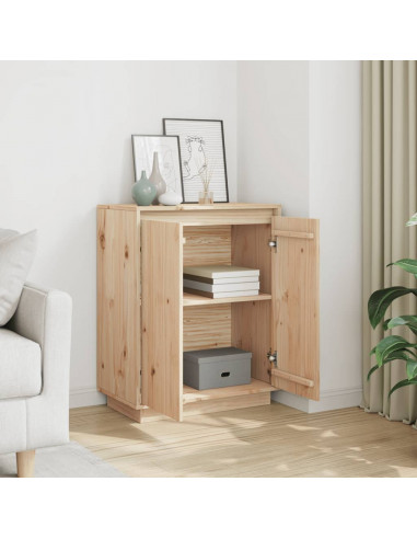 Credenza 60x34x75 cm in Legno Massello di Pino