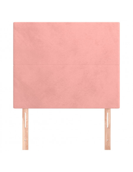 Testiera 2 pz Rosa 80x5x78/88 cm in Velluto